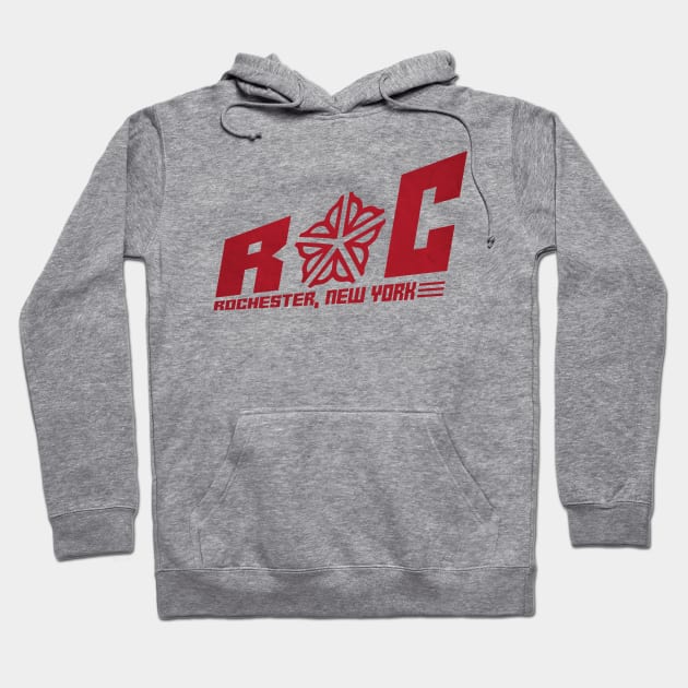 Officially Licensed Rochester Block Logo Hoodie by patrickkingart